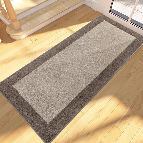 FCSDETAIL Dirt Trapper Indoor Door Mat 60 x 150 cm, Non-slip Entrance Rug, Machine Washable Dog Doormat, Inside Runner Rug for Hallway, Kitchen, Entryway