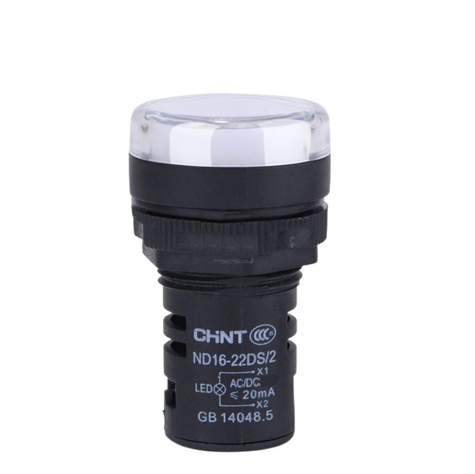 Luz indicadora LED AD16-22DS piloto blanco de panel para corriente AC DC 110V