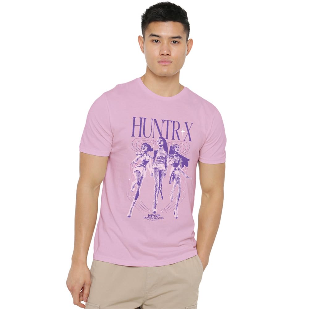 Kpop Demon Hunters Huntrix World Tour Poster Unisex T Shirt, Pink, X-Large