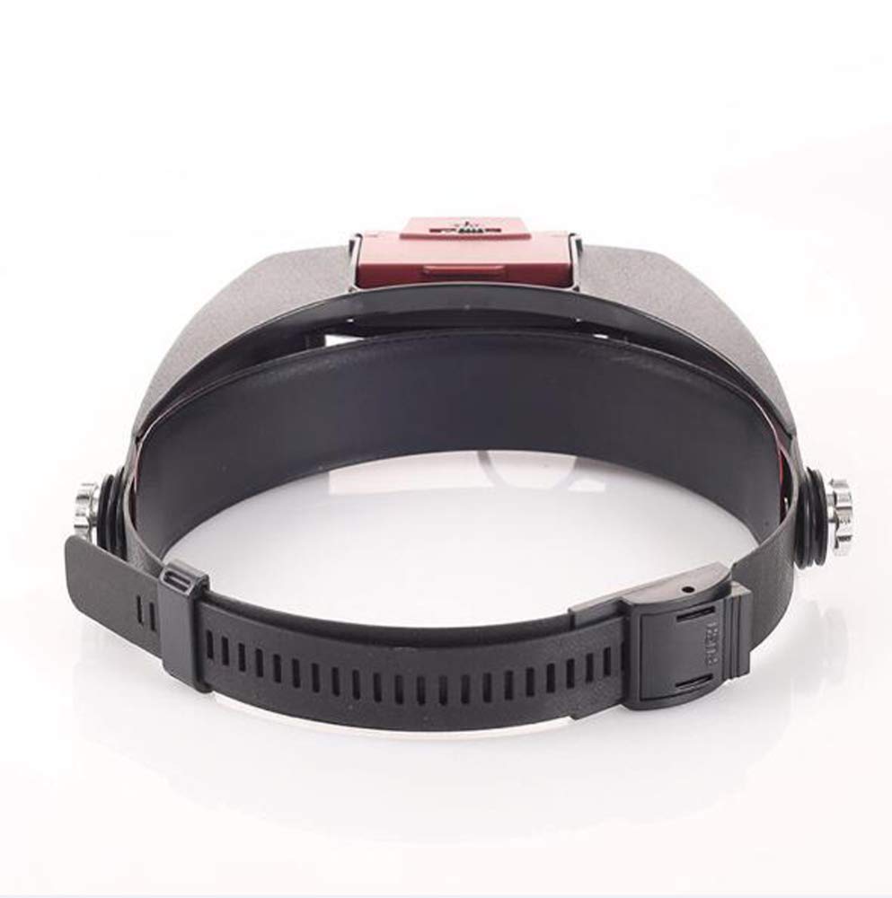 Stirnbandlupe mit LED-Licht, Kopfbefestigung, freihändige Leselupe, Juwelier, Uhrenlupe, 10-fache Vergrößerung, Geschenk der Liebe