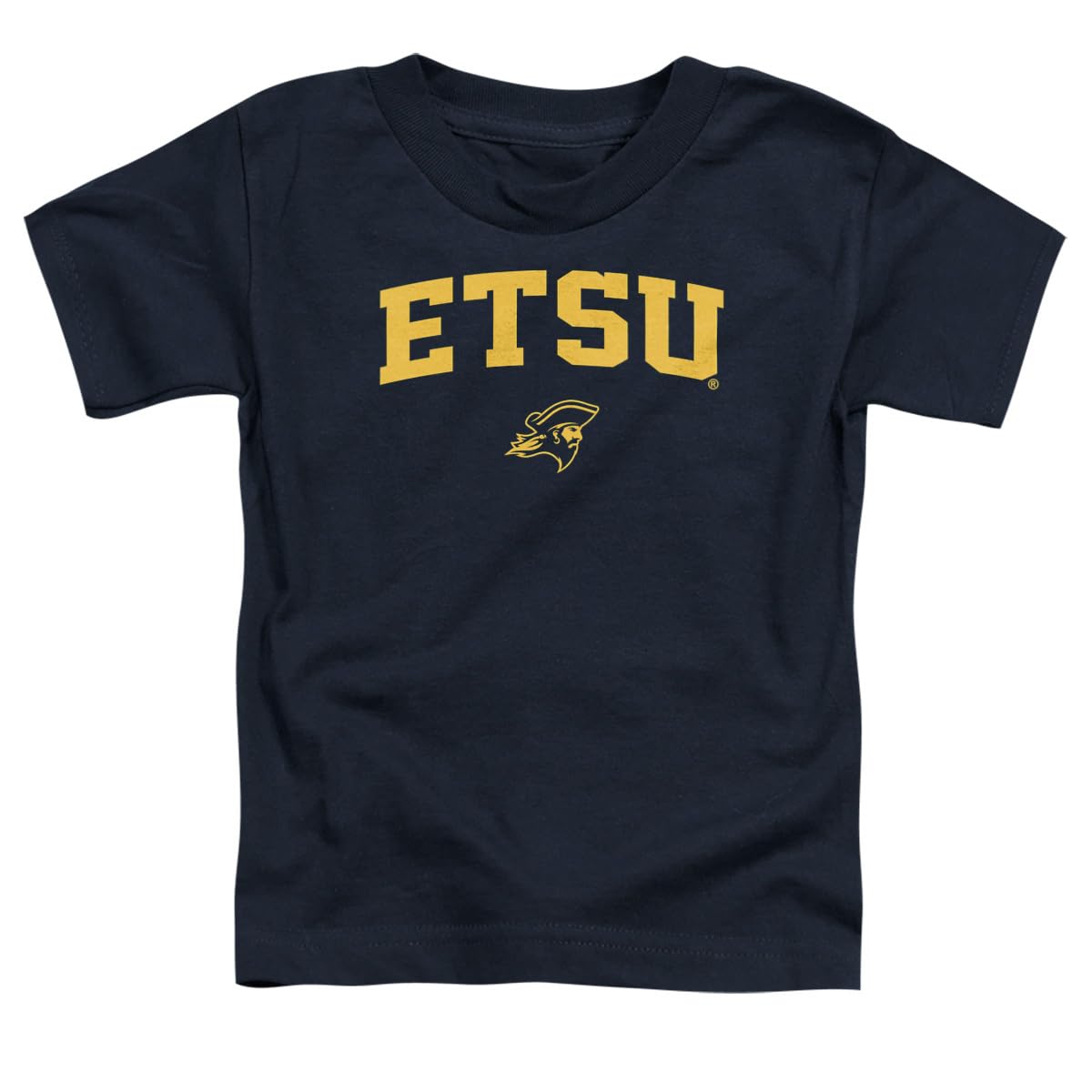 LOGOVISION East Tennessee State University One Color Arched Kids T Shirt (2) for Toddler Boys and Girls, Navy