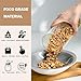 TrendPlain Air Tight Containers for Food - Pop Up High - Grade Borosilicate Glass Container with Stackable Lids - Storage Containers for Pantry, Cereal, Coffee, Rice, Flour 17 Oz / 500 ML, White