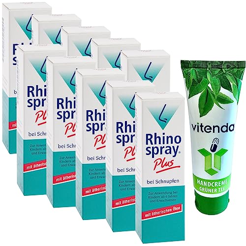 Rhinospray plus bei Schnupfen 10x10ml inclusive einer Handcreme von vitenda - Bei verstopfter Nase mit ätherischen Ölen