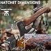 10.7 Inch Hatchet Axe, Camping Hatchet with 1065 High Carbon Steel and Leather Sheath, Bushcraft Hatchete for Chopping and Wood Splitting, Perfect for Outdoor Survival and Adventures