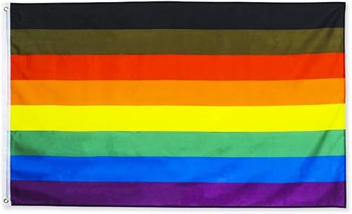 Miniatura 7 de Flaglink Bandera del orgullo gay de 3 x 5 pies, bandera de arco iris, paquete de 2