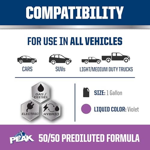 PEAK OET Extended Life Violet 50/50 Prediluted Antifreeze/Coolant for European Vehicles, 1 Gal. - Image 4