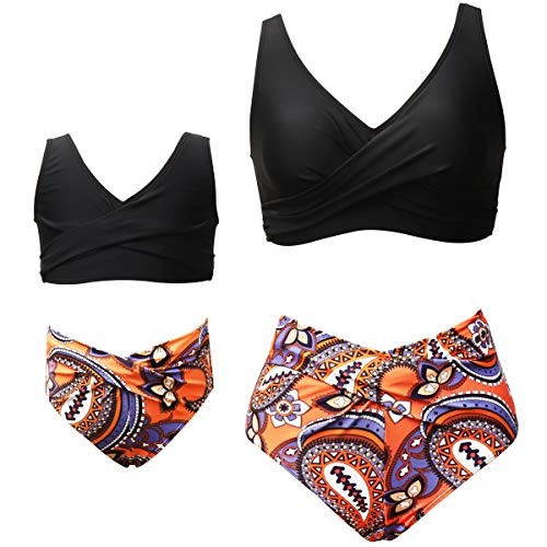 Image of JerrisApparel Girl Swimsuit Two Pieces Bikini Set Family Matching Bathing Suit