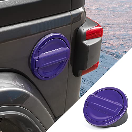 JWWY for JL Wrangler Fuel Tank Cover Gas Cap Petrol Tank Fuel Filler Cover Trim Fit for 2018-2025+ Jeep Wrangler Exterior Accessories JL 2/4 Door Aluminum Alloy Purple
