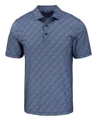 Cutter & Buck Pike Eco Pebble Print Stretch Recycled Mens Polo