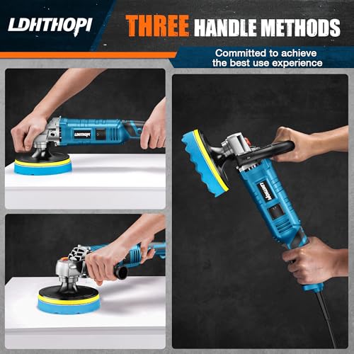 image for LDHTHOPI Buffer Polisher, 1600W 7 Inch/6 Inch Rotary Buffer Polisher W