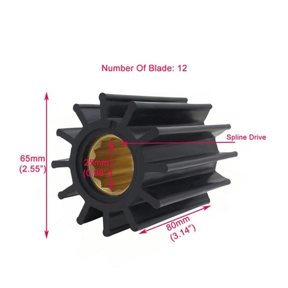 Części morskie 876771 Sea Water Cooling Pump Impeller Fit For V-lvo Penta D6-280 310 330 370 435 Diesel Engine 876771 PERKINS 119574-42550
