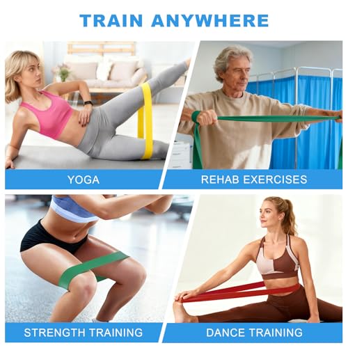 MORECOO Resistance Bands for Working Out 25 Yard Roll, Professional Latex Exercise Bands, Resistance Bands for Physical Therapy, Stretch Bands for Upper & Lower Body Exercises, Pilates & Rehab - Image 6