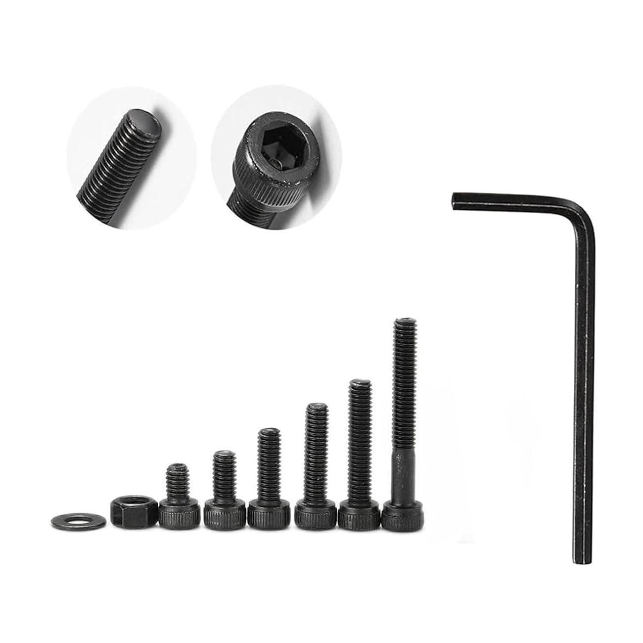 screw and nut set,bolts and nuts set kit,nut and bolt assortment kit M4 Slotted Pan Head Hex Bolts and Nuts Sets - Image 2