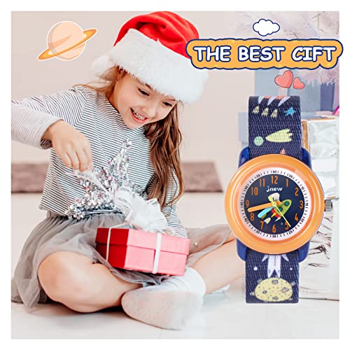Vicloon Lern Armbanduhr für Kinder, Armband Uhr für Jungen und Mädchen, Analog Quarz, Polyesterband, Wasserdicht 3 ATM, Gut Lesbar, Geschenk
