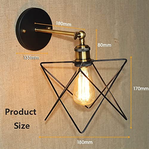 Lámpara de pared metal ajustable vintage hierro creativo cocina loft dormitorio 5