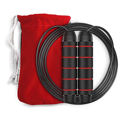 CHICMODA Jump Rope 2PC bundle ,profession Jump Ropes for Fitness,Weighted Jump Rope Workout 2 PackSpeed Jump Rope with Ball Bearing Durability Cable Handles Length Adjustable Jump Rope for Men Women