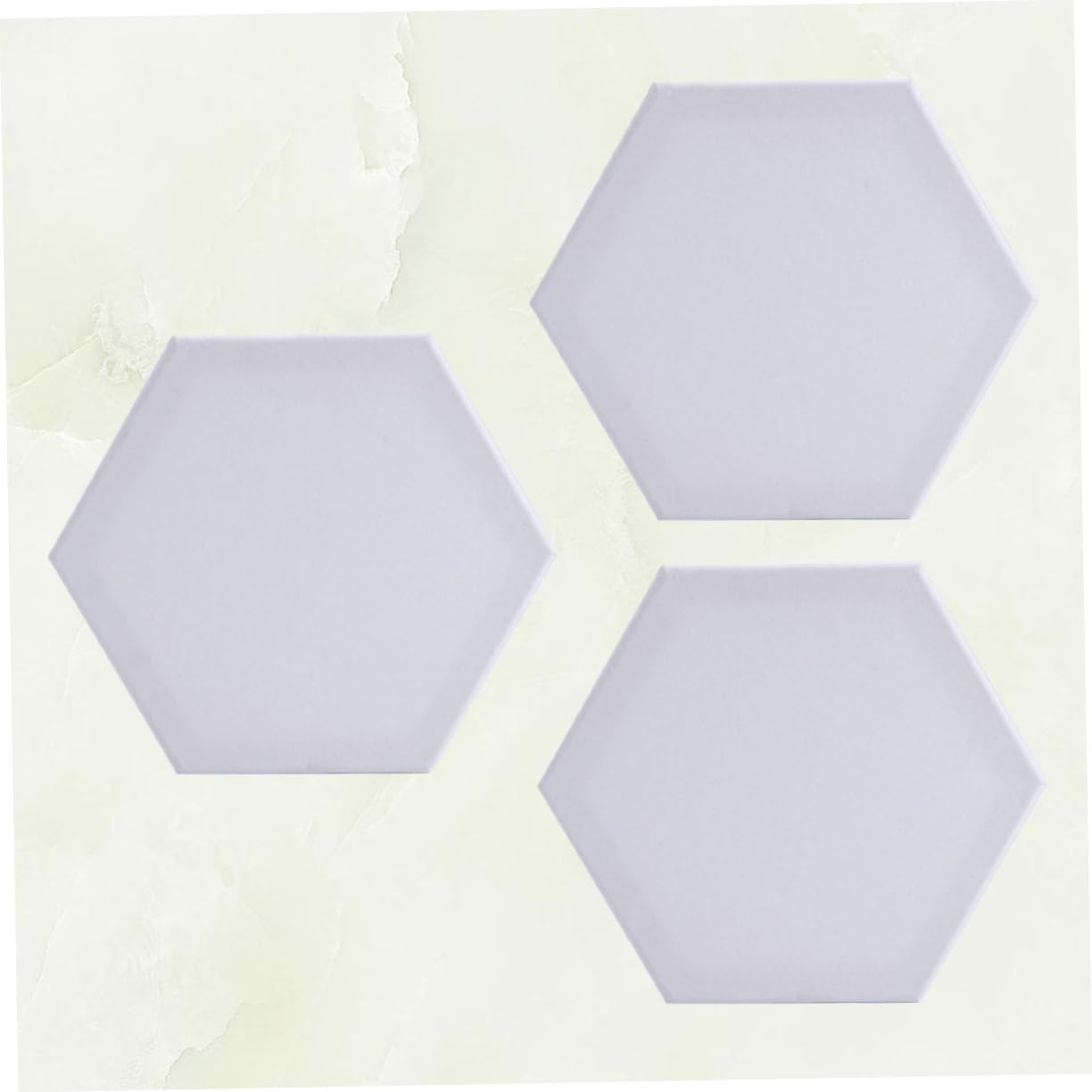 Toiles D'artiste Hexagonales en Coton, 3 Pièces, Blanches