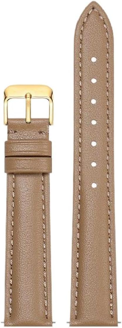 Leder Uhrenarmband 10mm-22mm Herren Und Damen Rindsleder Uhrenarmband Uhrenkette, Dark Khaki, 12mm