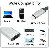 Riertostng USB C to HDMI Adapter 5.9in Cable, 4K 60Hz Type C Male to HDMI Female Converter Adapter, Support USB C Port DP Alt Mode Output, for Mobile Phones, Tablets, Laptops - Image 7