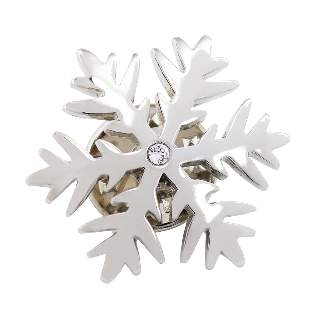 Peluche Snow Flake Silver Rhodium Plated Lapel/Brooch Pin for Men (B01LWUO6T7) Amazon Price History, Amazon Price Tracker