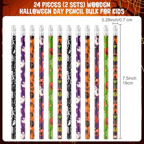 Lápices de Halloween con borrador x24 Zuazaor miniatura 2