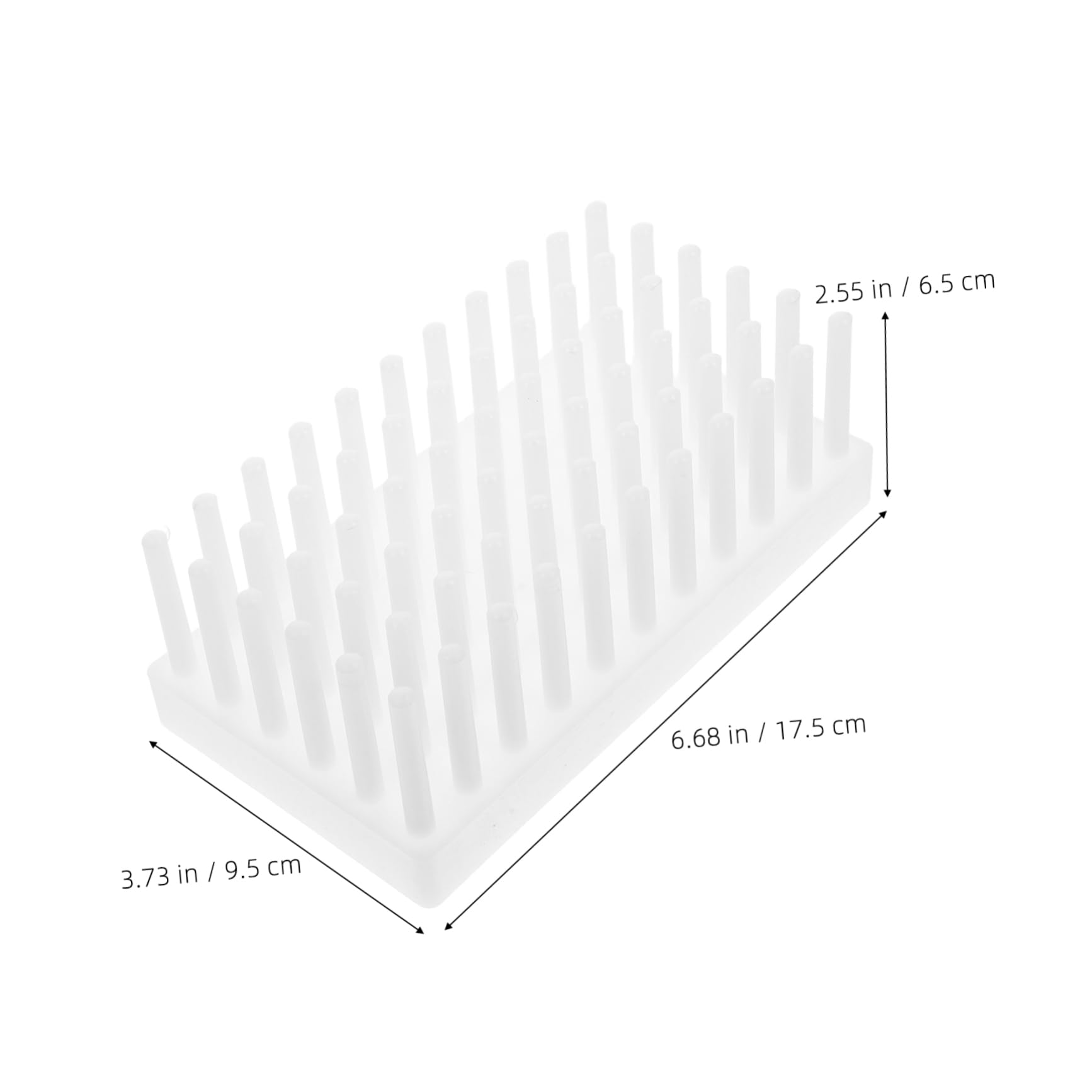 SOLUSTRE Chemistry Lab Test Tube Rack Plastic Tube Vial Holder Space-Saving Tube Organizer Lab Tube Rack