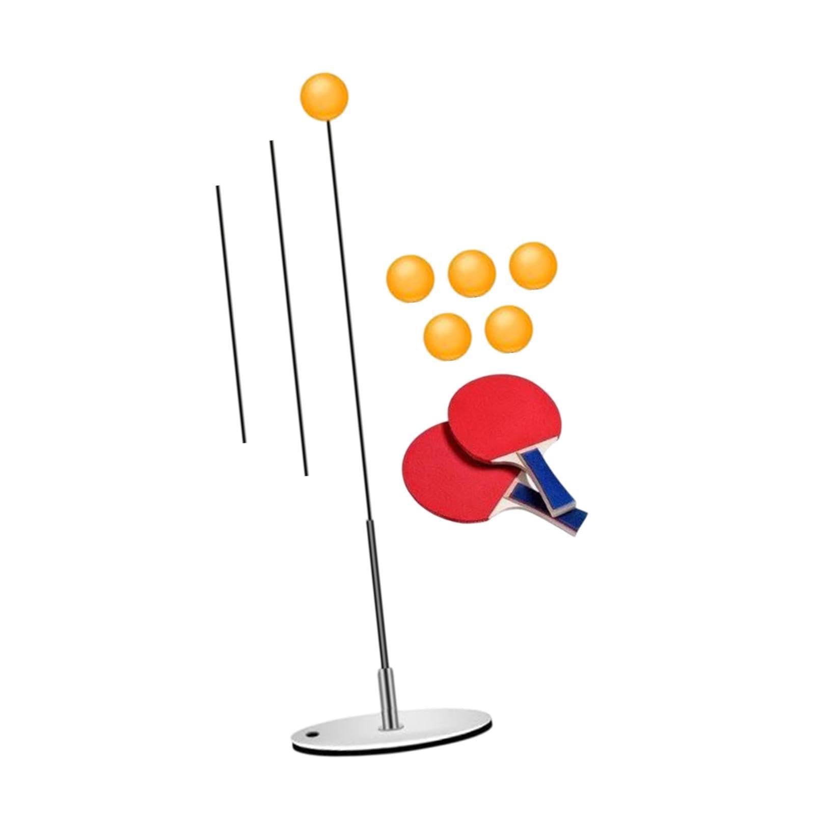 Colaxi Table Tennis Training Kit Ping Pong Balls Paddles Set High Resilience Exerciser Portable Adjustable Height Elastic Soft Shaft