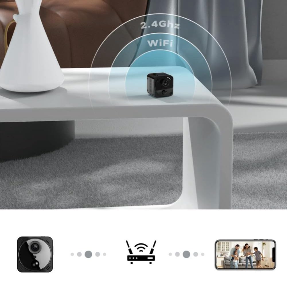 Carriere 4K Mini WiFi niania kamera długi czas czuwania wbudowana bateria alarm wykrywania ruchu kamera monitorująca (B)