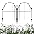 Samamixx Decorative Garden Fence, 10 Pack No Dig Fencing 10.83ft(L) × 22in(H) Animal Barrier Border for Dog Rabbit Pet, Metal Garden Edging Fence Panels with No-Dig Stakes for Outdoor Yard Patio Lawn