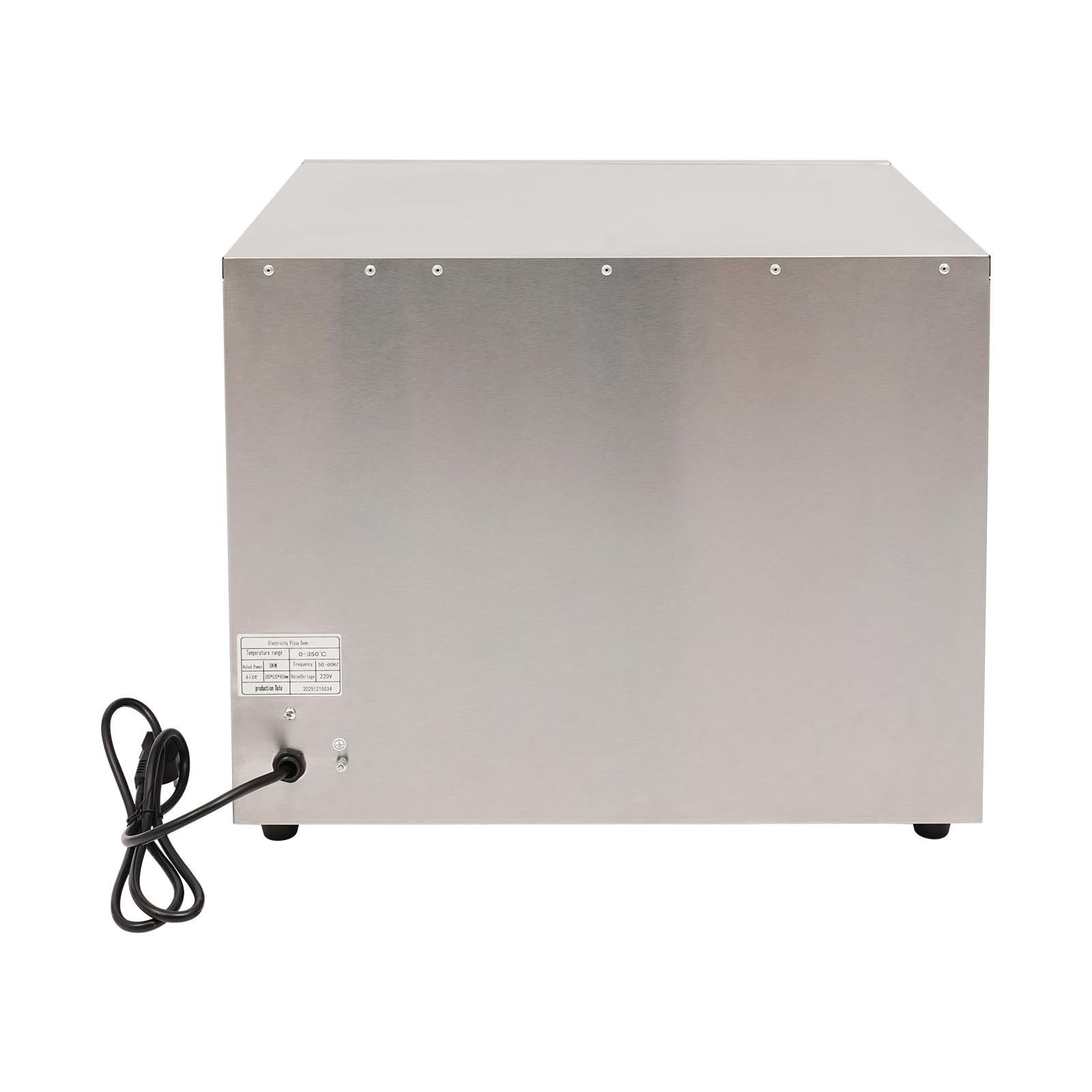 Horno de pizza de 3000 W, horno profesional de doble cámara, horno de pizza de acero inoxidable, horno de pizza eléctrico para la encimera, cocinas domésticas, restaurantes, pizzerías