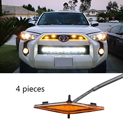 Z8led Grille Amber Lights Fit For 4runner Trd Pro Grille 14 15 16 17 18 19 4 Pcs Led Lights Buy Online In Aruba At Aruba Desertcart Com Productid