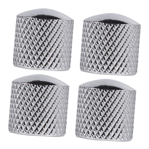 BESTonZON 4pcs Metal Dome Knobs Bass Guitar Tone Control Knobs Volume Replacement for Guitar Bass