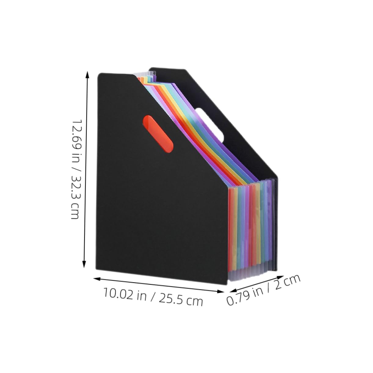 GRIRIW Expandable Plastic Accordion File Folders 2pcs Storage Boxes for Organizing Documents Receipts