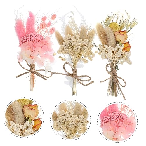 6 mini ramos de flores secas decorativas variadas miniatura 7