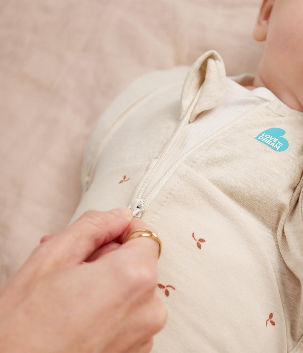 Love To Dream Swaddle UP Übergangspucksack, Baby-Schlafsack, Ganzjahres-Baumwollfleece, hilft Baby sanft und sicher beim Übergang,