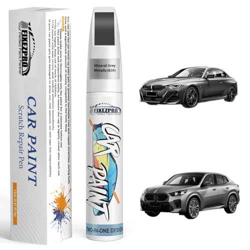 Image of B39 Mineral Grey Metallic Touch Up Paint for BMW, Color Exact Match Car Paint Scratch Repair Remover Pen Kit Quick & Easy Fix Vehicle Chips and Automotive Nicks Scuff