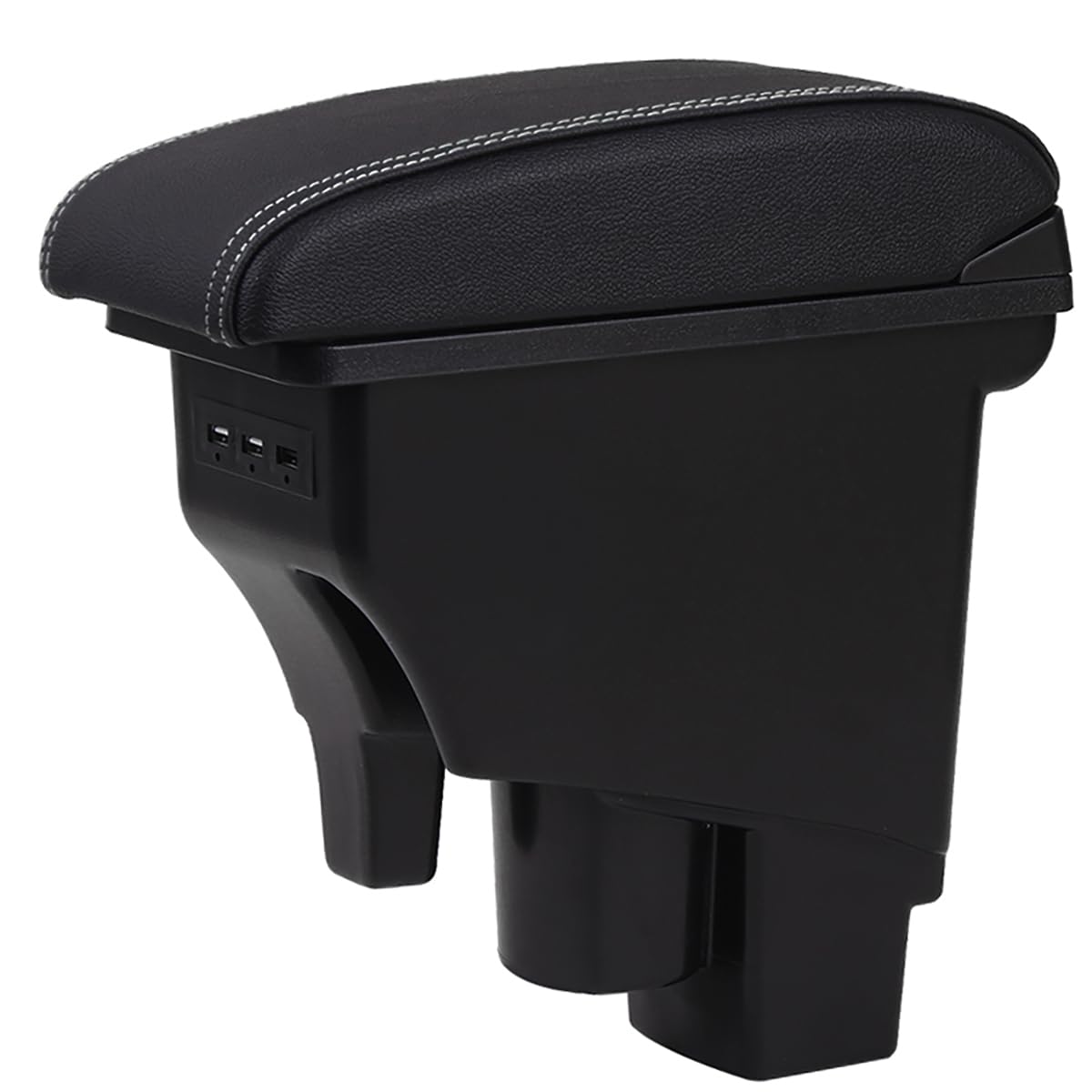 Car Armrest Box for Honda for Jazz 2002-2007 Center Console Storage Arm Rest Organizer(Red Line)