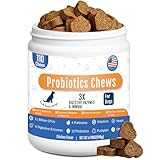 Probiotics for Dogs Dog Probiotic Chews for Yeast Gut Digestive & Immune Health, Itch Relief Ears Skin & Coat with 11Billion CFU Probiotics, 6 Enzymes& 4 Prebiotics, Pumpkin, Omegas & Vitamins,110ct