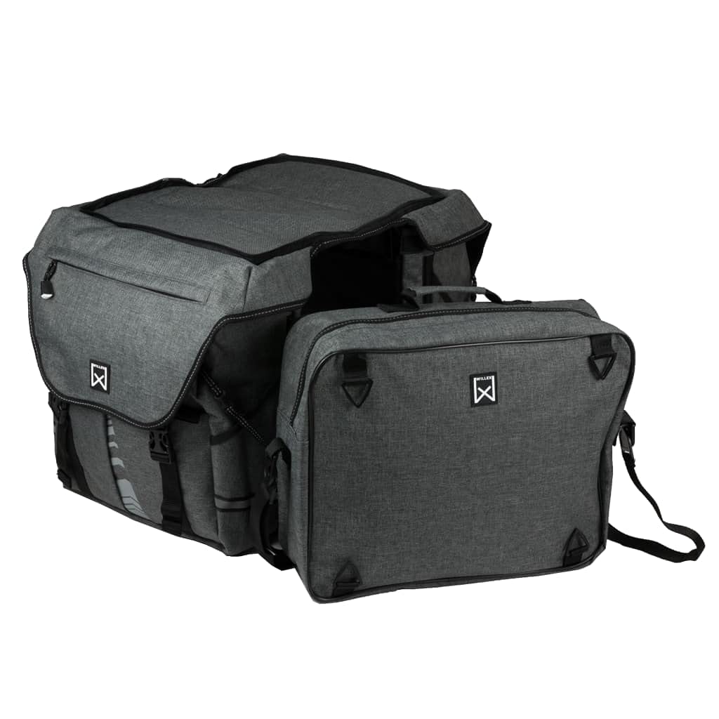 Willex Fahrradtasche mit abnehmbarem Oberteil 65 L Anthrazit Gepäcktasche Sport & Freizeit