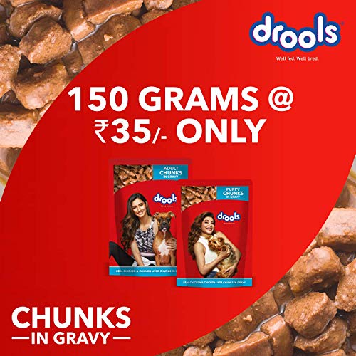 Drools-Adult-Wet-Dog-Food-Real-Chicken-and-Chicken-Liver-Chunks-in-Gravy-24-Pouches-24-x-150g