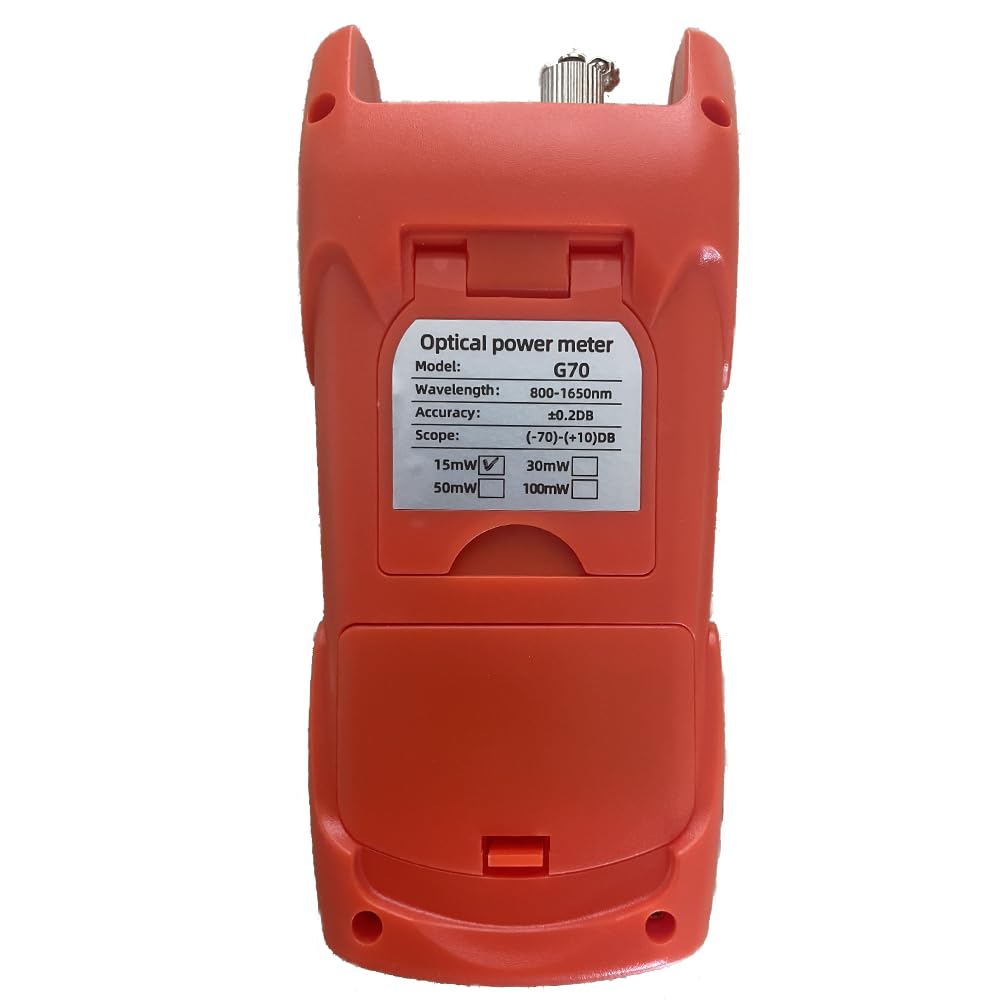 Testeur Optique tout-en-un, Photomètre Fibre Optique FTTH -70 dBm à +10 dBm avec fonction 15mW Localisateur Visuel de Défauts