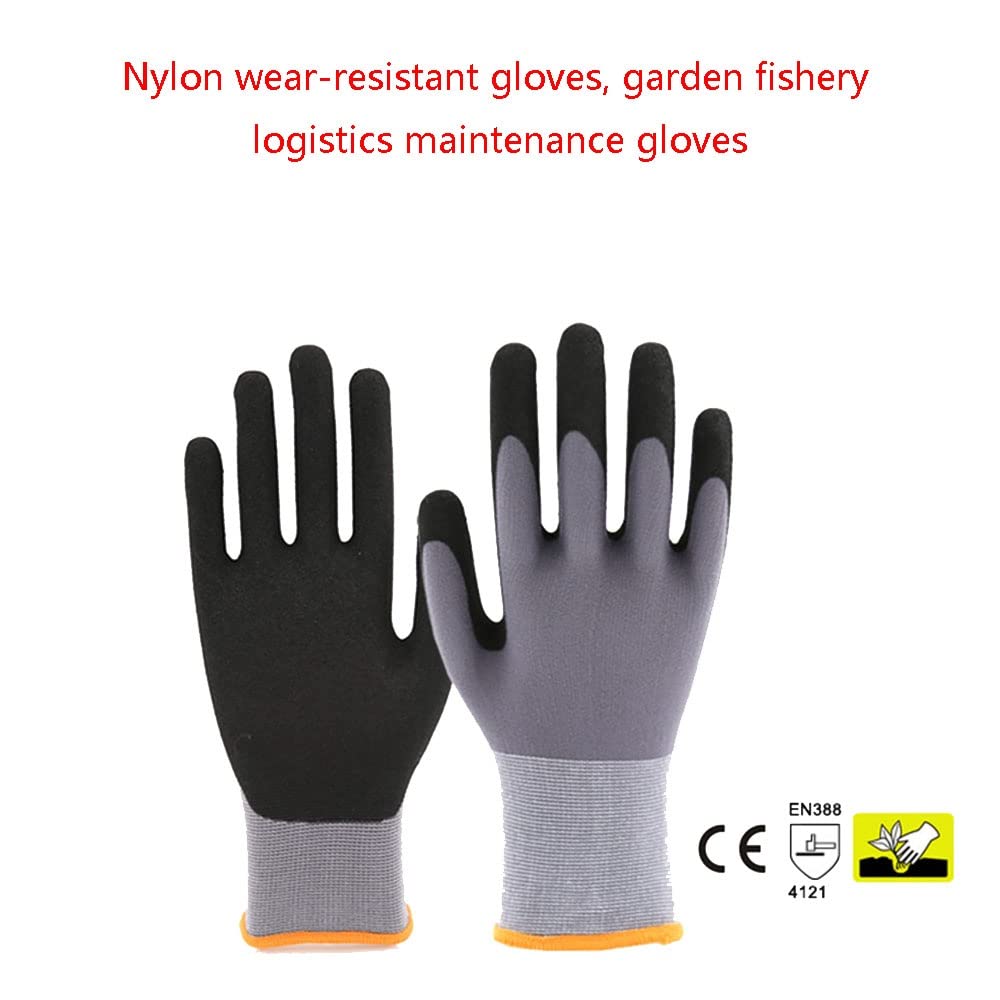 FUFU Manoplas Guantes De Jardinería, 12 Pares De Guantes Transpirables, Guantes De Trabajo De Protección Al Aire Libre, Adecuados For Diversos Entornos (Size : S)