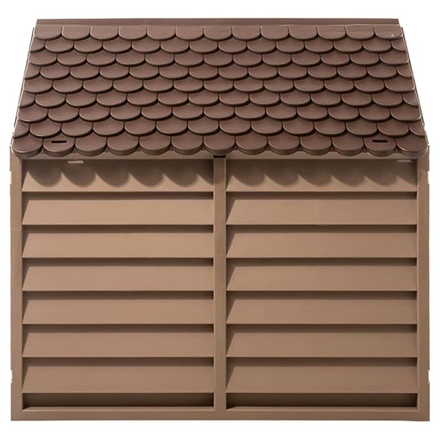Foto 6 de 8 de vidaXL Caseta para Perros Polipropileno marrón 86x84x82 cm