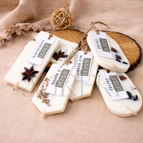 Image of Wax Sachet Set, Reusable Scented Wax Tablets for Room and Wardrobe, Burns as Candle (6, Chocolate, Coffee and Mix Berries)