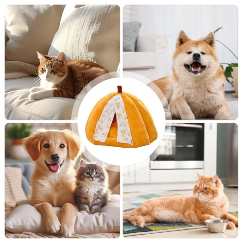 Cama cueva para gatos relajante invierno para mascotas interior 5