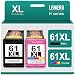 LEMERO Remanufactured Ink Cartridge Replacement for HP 61XL 61 XL for Envy 4500 5530 4502 DESKJET 3510 2541 2542 OFFICEJET 4630 4635 (1 Black, 1 Tri-Color, 2 Pack)