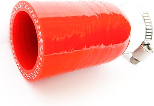 1-1/16" 27mm Red High Temperature 4-ply Reinforced Silicone Hose Cap With Clamp,For Turbo Bypass Valve/Vacuum/Throttle Body Water Port/Heater Core/Fix Leak