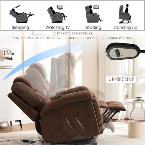 Sillón Plegable Recliner con Piel Sintética y Motor miniatura 5