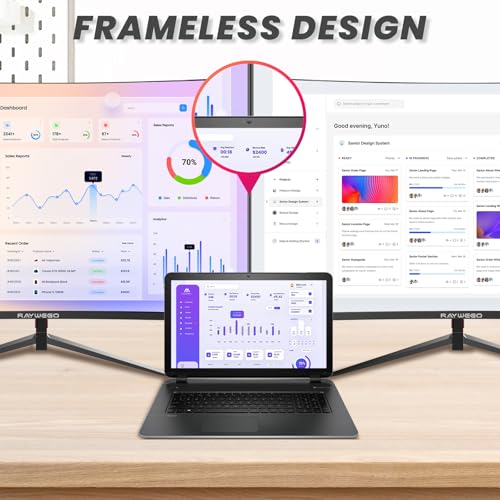 Image of 27 inch 1800R Curved Monitor 1080p,Borderless Display,4000:1 Contrast Ratio,Computer Monitor with FreeSync & Eye-Care,Tilt Adjustable for Home Office,Eye Comfort(HDMI Cable Included)