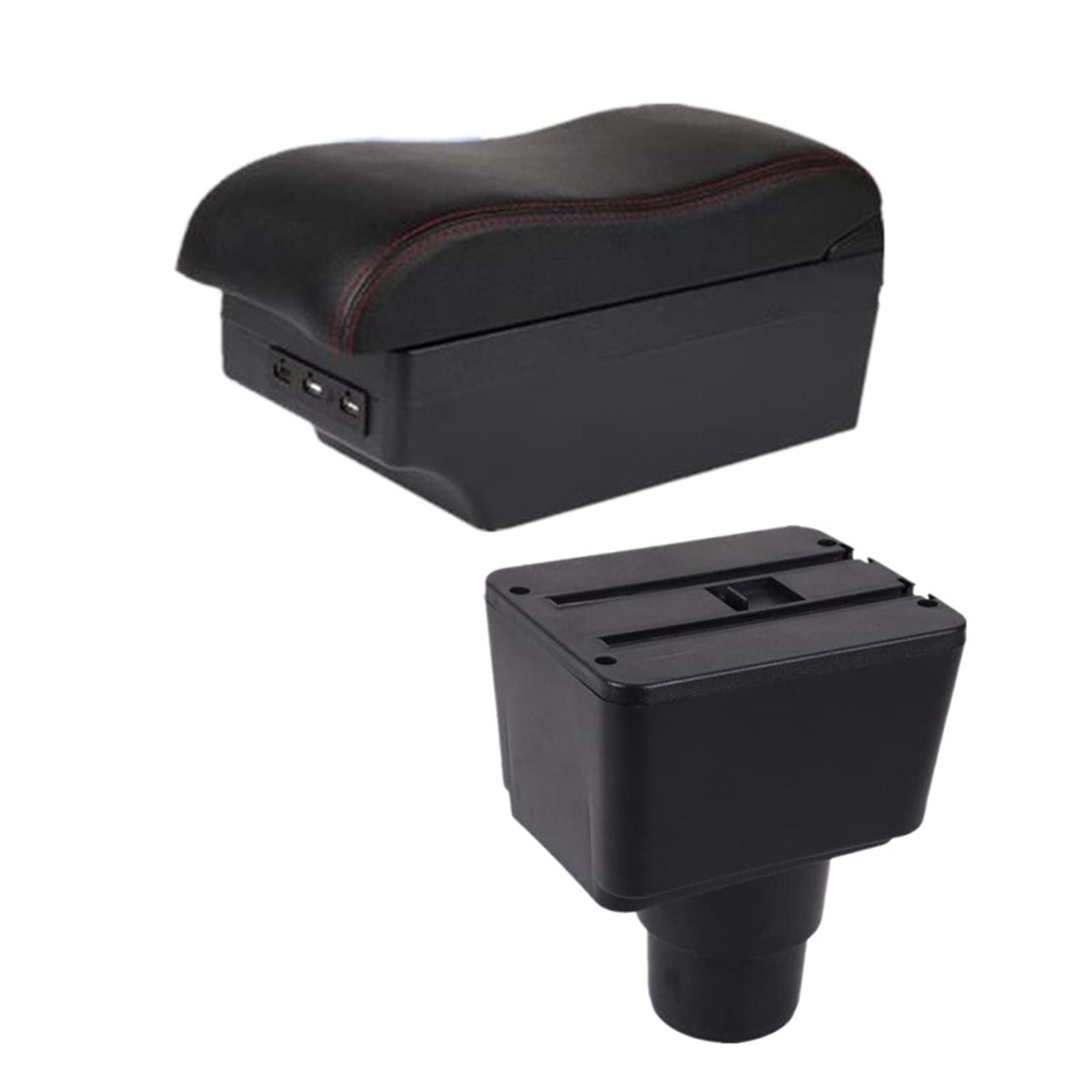 Baiqimv For Ford For EcoSport 2018-2023 Armrest Box Car Armrest Box Central Storage Box Retrofit With USB Car Accessories